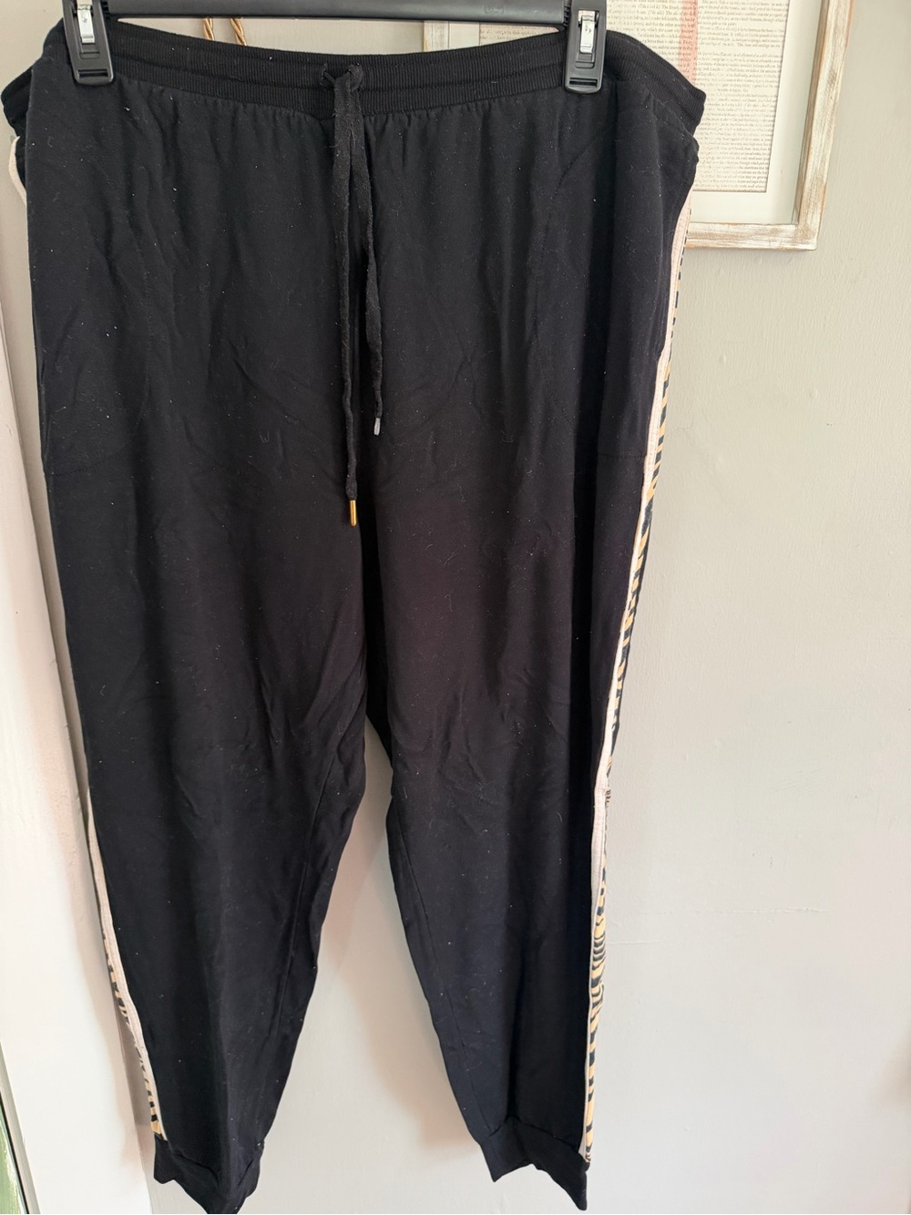Black Cheetah Jogger Sweatpants Size 3X